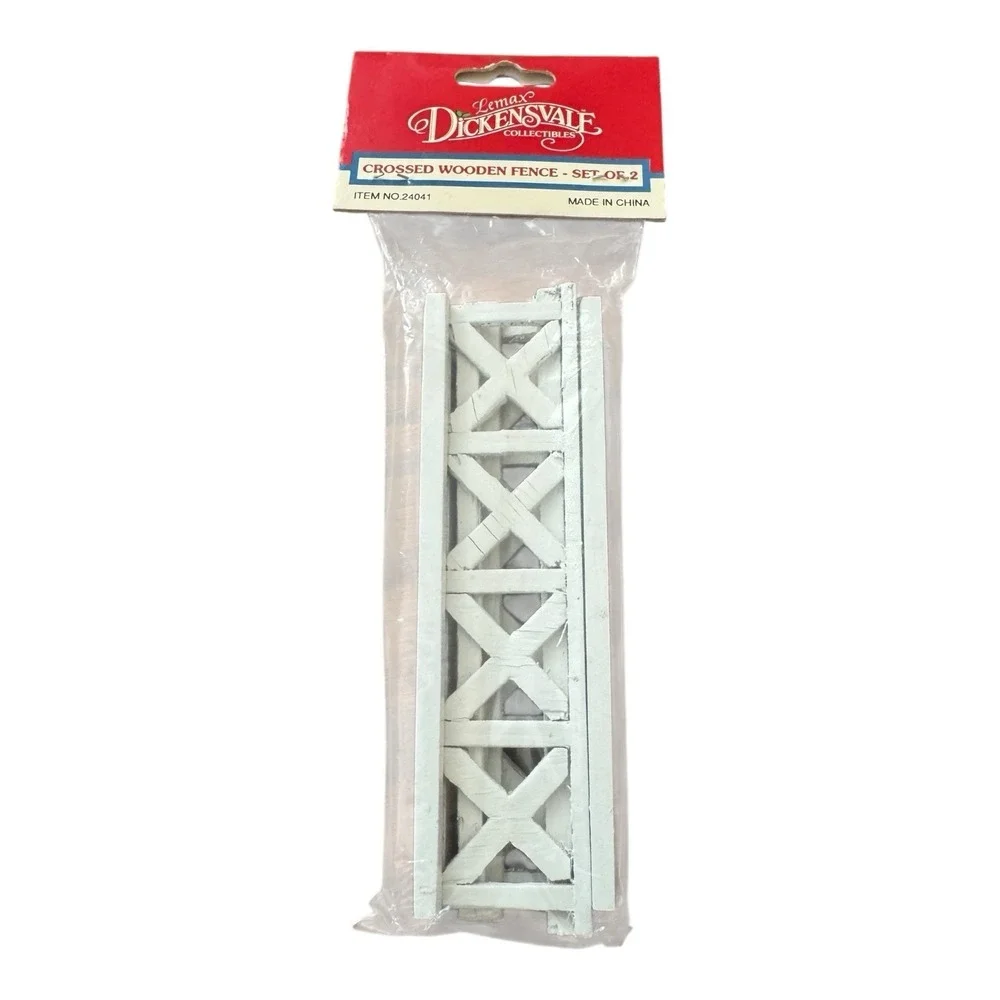 Lemax Christmas Crossed Wooden Fence Set
